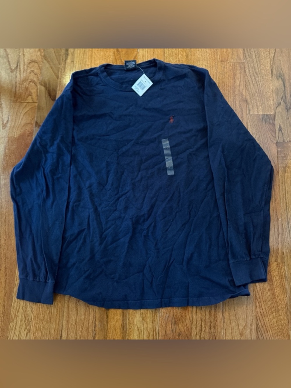 Polo by Ralph Lauren Long-Sleeve Crewneck Shirt in Navy.